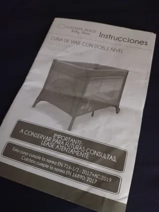 Cuna de viaje con colchón