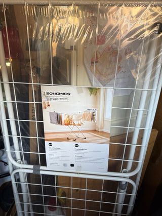 Tendedero de ropa metálico plegable