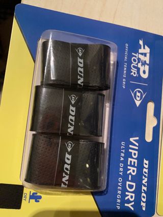 5 Overgrip Dunlop Viper-Dry Bianco/Nero