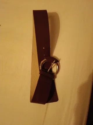 Vestido símil cuero marrón