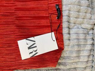 Blusa Zara Roja Plisada