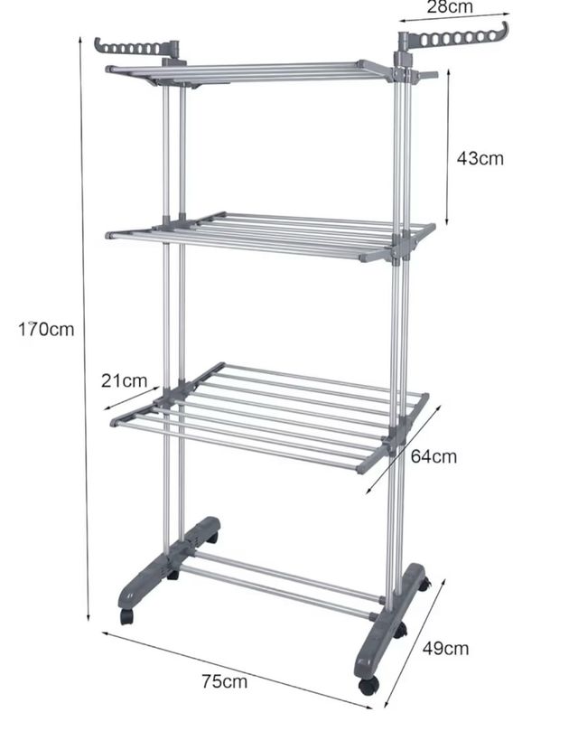 Tendedero Plegable con Ruedas