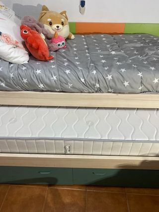 Cama nido con dos cajones amplios es de 190x90