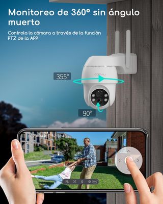 Cámara de vigilancia exterior con batería