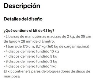 Banco de pesas Decathlon plegable + Barra y pesas