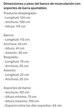 Banco de pesas Decathlon plegable + Barra y pesas