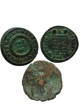 Lote de 3 Bajo Imperios,  monedas romanas