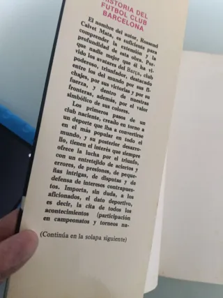 Libro la Historia del fútbol club Barcelona.