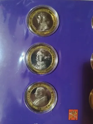 Set 7 Monete Commemorative Pontefici