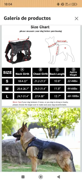 Arnés Táctico para Perro