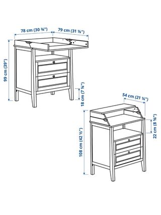 Conjunto armario y cambiador Sundvik de Ikea