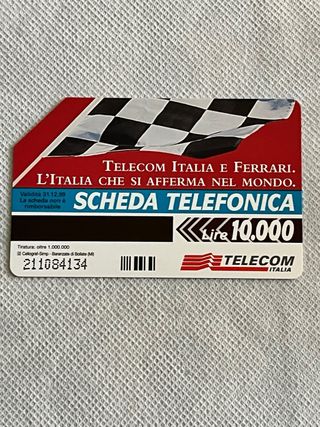 Scheda Telefono Italia Ferrari 1990 Michelin 1961