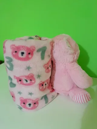 Peluche Orsetto con plaid bimba