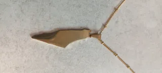 Colgante Mapa Palestina Cadena Dorada