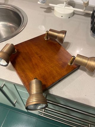 Aplique techo/pared madera y metal