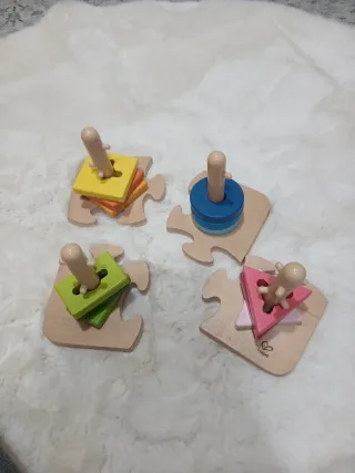 Juguete Hape madera formas apilable