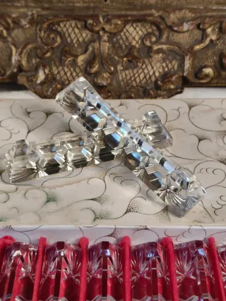 12 poggia coltelli in cristallo