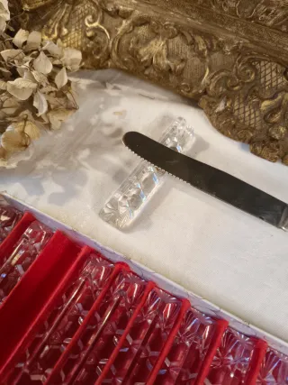 12 poggia coltelli in cristallo