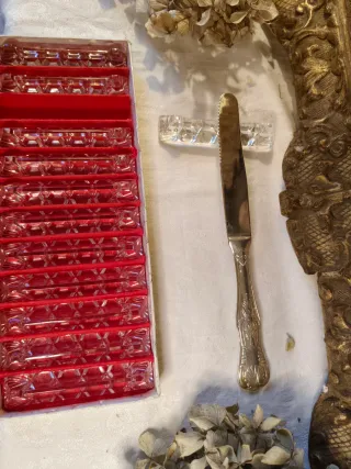 12 poggia coltelli in cristallo