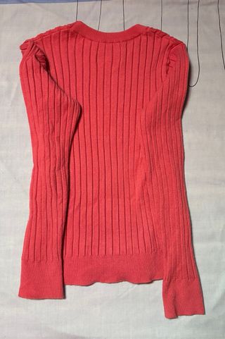 Jersey canalé Zara rojo/coral