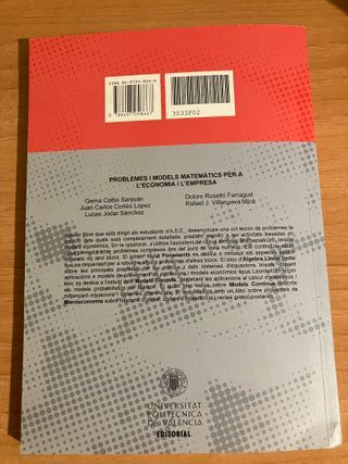 Problemes i Models Matemàtics Per a L'economia ...