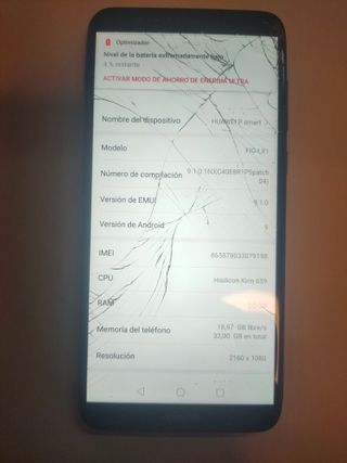 HUAWEI P SMART  "Para PIEZAS" LIBRE DE CUENTAS