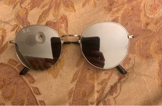 Gafas Ray-Ban Redondas Plata y Negro con estuche