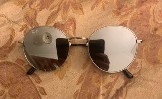 Gafas Ray-Ban Redondas Plata y Negro con estuche