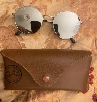 Gafas Ray-Ban Redondas Plata y Negro con estuche