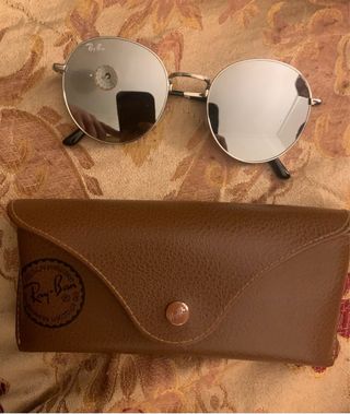 Gafas Ray-Ban Redondas Plata y Negro con estuche