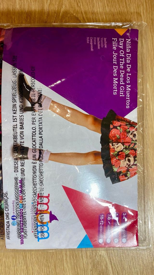 Disfraz Niña Esqueleto Flores Halloween