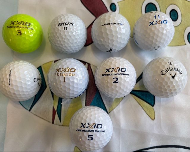 9 Bolas de Golf XXIO, Callaway, Precept 3 capas