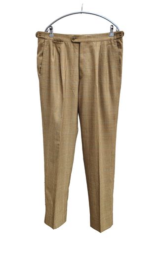 Pantaloni Zanella Principe di Galles Lana Beige L
