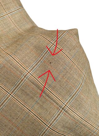 Pantaloni Zanella Principe di Galles Lana Beige L