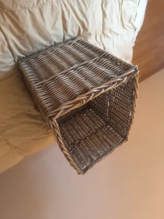 Caja grande de mimbre para almacenaje