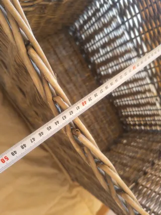 Caja grande de mimbre para almacenaje