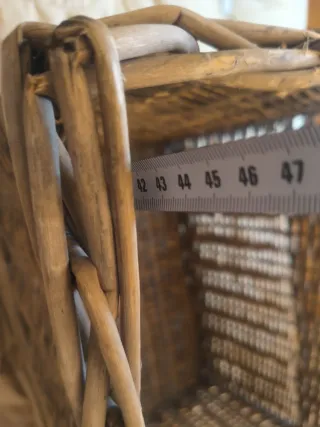 Caja grande de mimbre para almacenaje