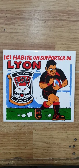 Azulejo Aquí vive un fan de Lyon