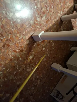 Tocador blanco con taburete