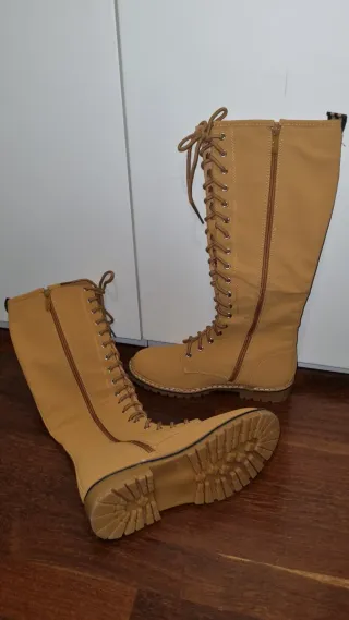 Stivali alti donna Ideal Shoes beige