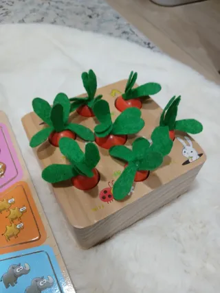 Lote Juguetes Madera Bebé Puzzles y Apilables