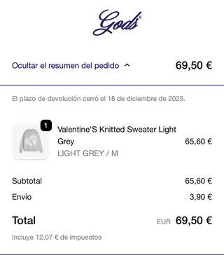 Jersey GODS Corazón Roto Gris Talla M