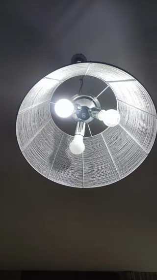 Lampadario sospensione 3 luci alluminio silver