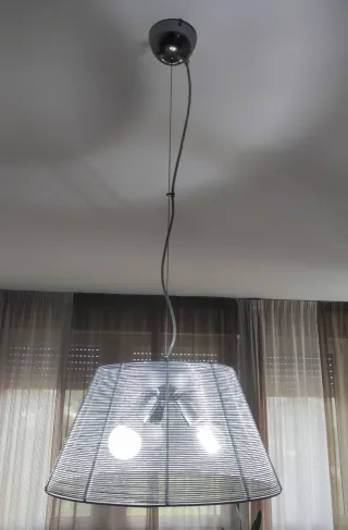 Lampadario sospensione 3 luci alluminio silver