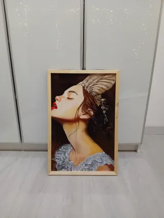 Dipinto ad olio su tela applicata su tavola 60x40