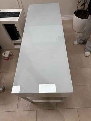 Escritorio moderno cristal y metal