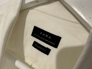 Camisa Zara Blanco Roto Talla L