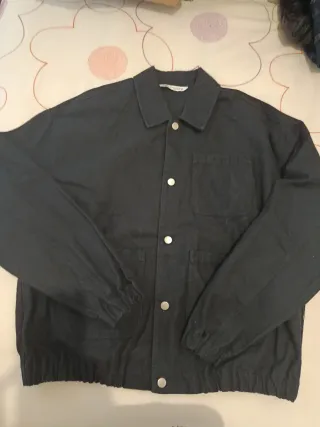 Cazadora vaquera negra hombre