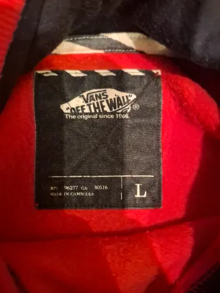 Sudadera Vans Roja con Capucha