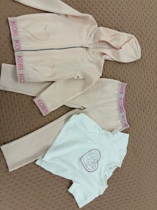 Conjunto Michael Kors rosa y blanco